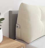 VidaXL Rugkussen Crème 140 x 24 x 50 cm Fluweel