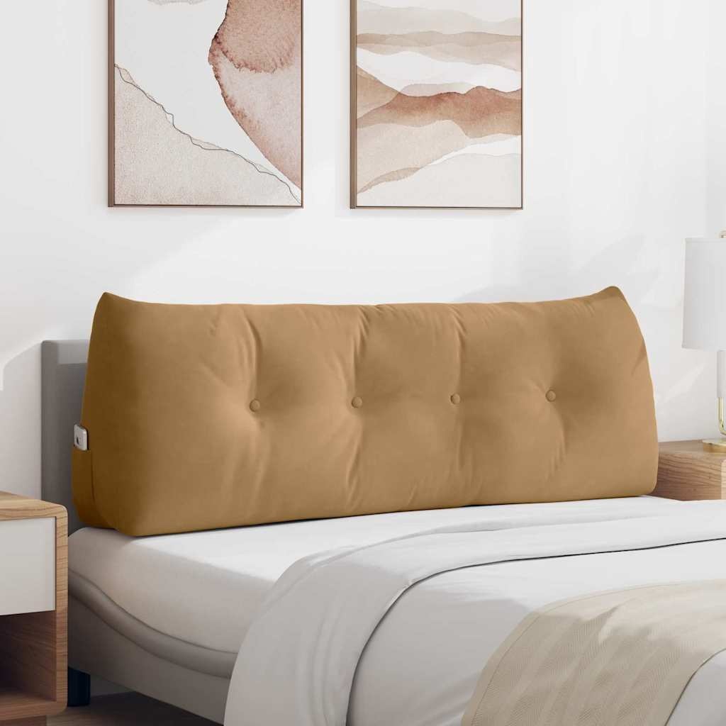 VidaXL Rugkussen Bruin 140 x 24 x 50 cm Fluweel