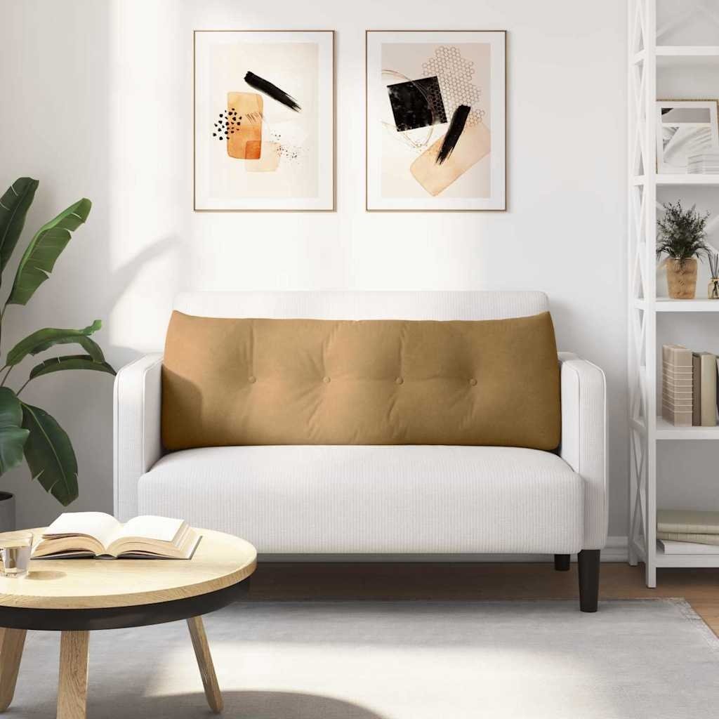 VidaXL Rugkussen Bruin 140 x 24 x 50 cm Fluweel