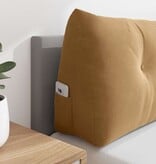 VidaXL Rugkussen Bruin 140 x 24 x 50 cm Fluweel