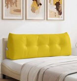 VidaXL Rugkussen Geel 140 x 24 x 50 cm Fluweel