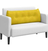 VidaXL Rugkussen Geel 140 x 24 x 50 cm Fluweel