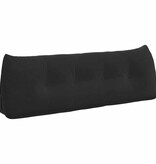 VidaXL Rugkussen Zwart 140 x 24 x 50 cm Fluweel