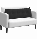 VidaXL Rugkussen Zwart 140 x 24 x 50 cm Fluweel