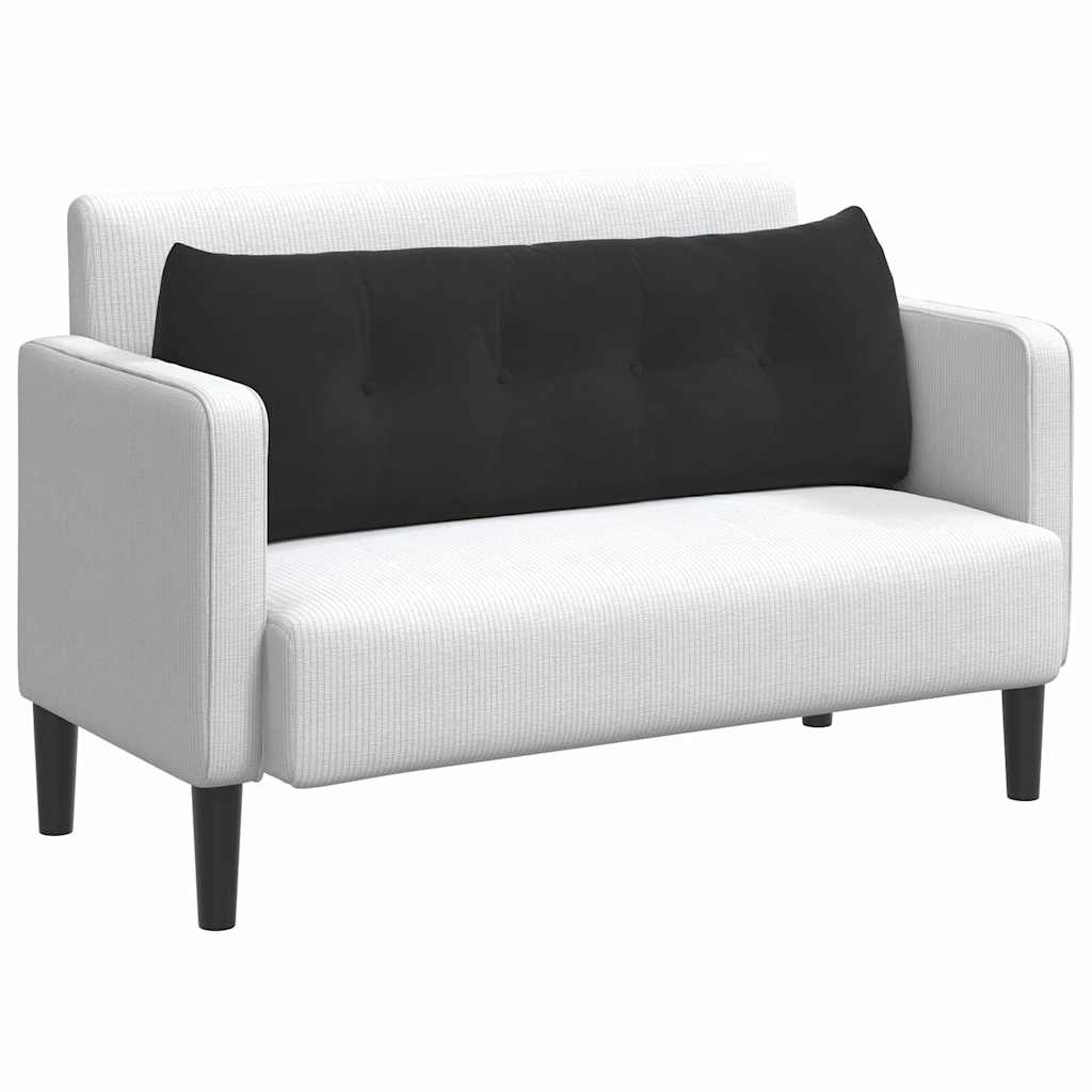 VidaXL Rugkussen Zwart 140 x 24 x 50 cm Fluweel