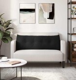 VidaXL Rugkussen Zwart 140 x 24 x 50 cm Fluweel