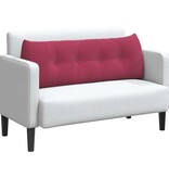 VidaXL Rugkussen Wijnrood 140 x 24 x 50 cm Fluweel