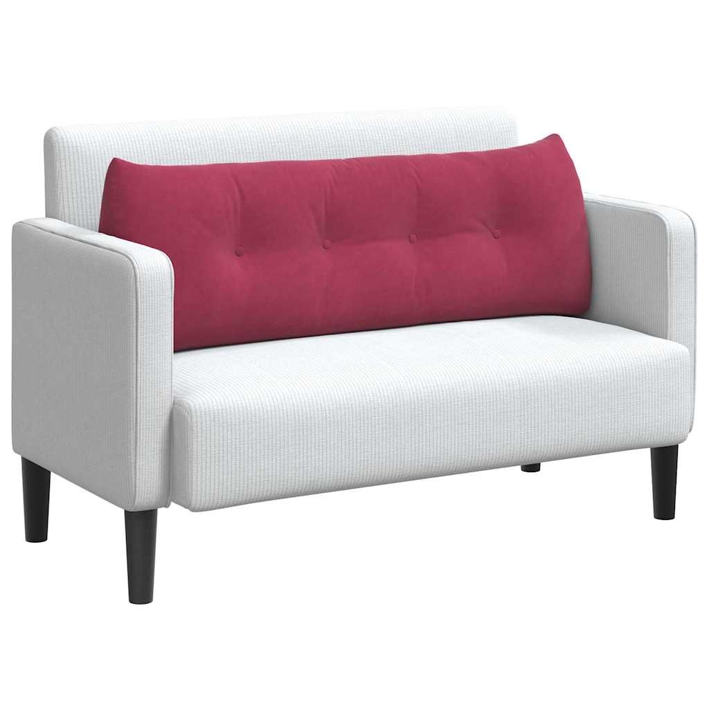 VidaXL Rugkussen Wijnrood 140 x 24 x 50 cm Fluweel