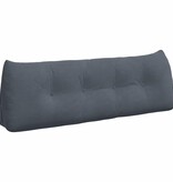VidaXL Rugkussen Donkergrijs 140 x 24 x 50 cm Fluweel