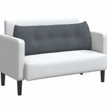 VidaXL Rugkussen Donkergrijs 140 x 24 x 50 cm Fluweel