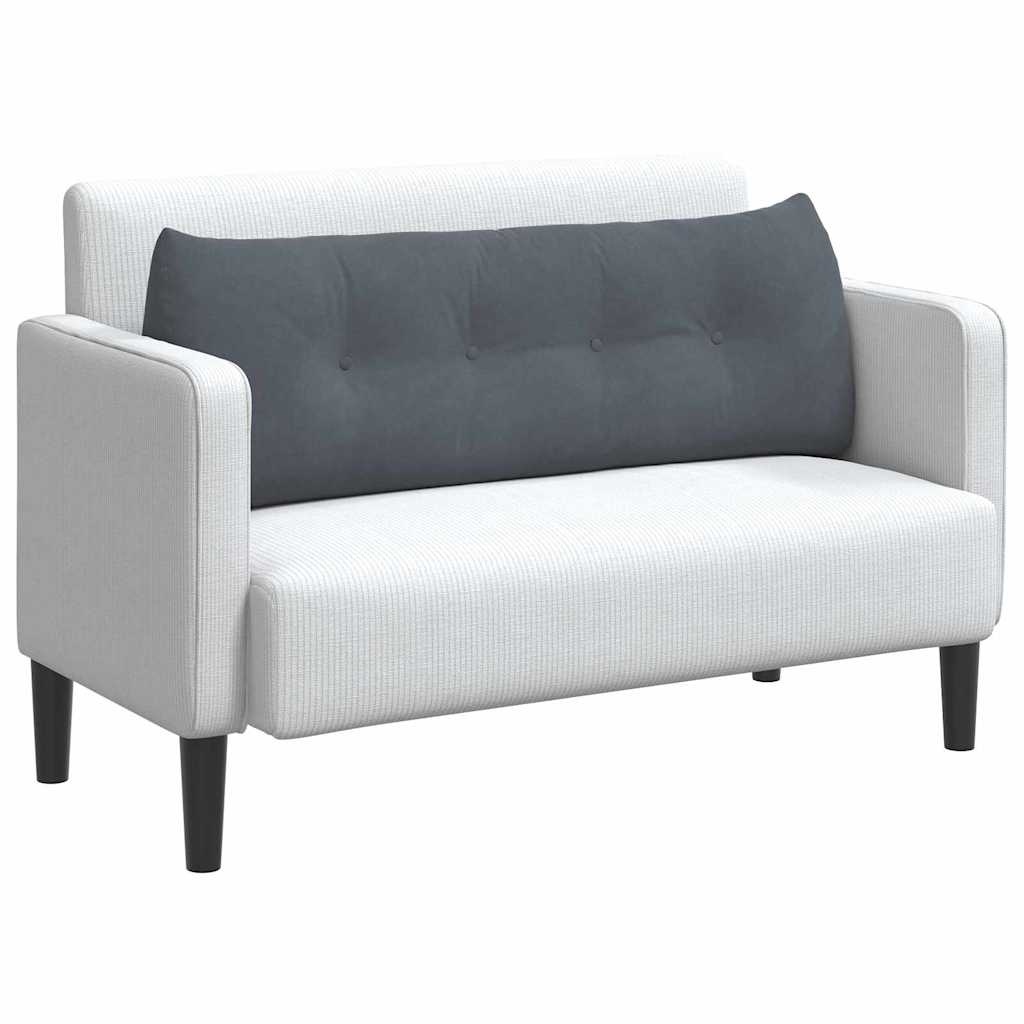 VidaXL Rugkussen Donkergrijs 140 x 24 x 50 cm Fluweel