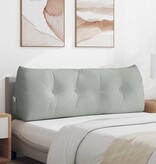 VidaXL Rugkussen Lichtgrijs 140 x 24 x 50 cm Fluweel