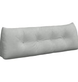 VidaXL Rugkussen Lichtgrijs 140 x 24 x 50 cm Fluweel