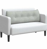 VidaXL Rugkussen Lichtgrijs 140 x 24 x 50 cm Fluweel