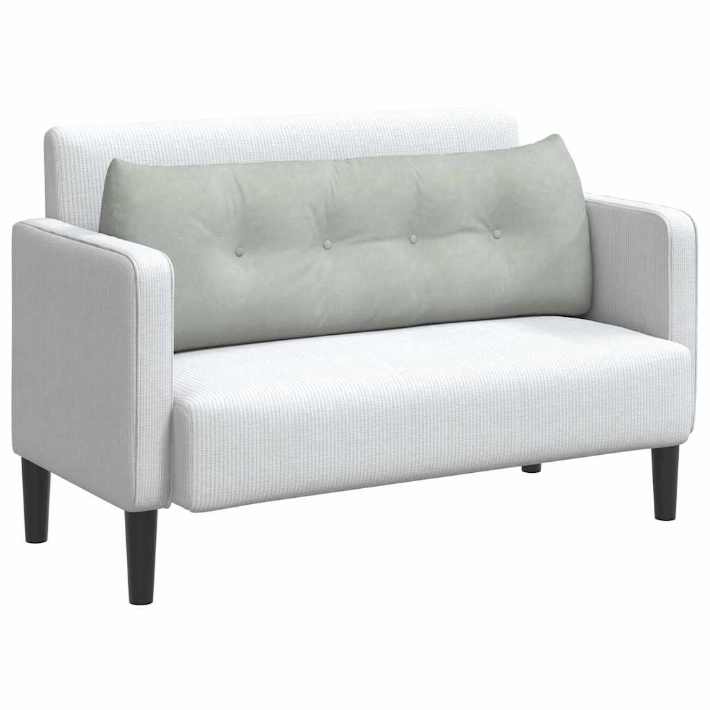 VidaXL Rugkussen Lichtgrijs 140 x 24 x 50 cm Fluweel