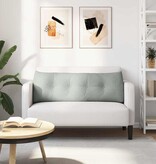 VidaXL Rugkussen Lichtgrijs 140 x 24 x 50 cm Fluweel