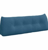VidaXL Rugkussen Blauw 140 x 24 x 50 cm Fluweel