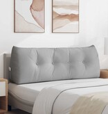 VidaXL Rugkussen Wolkengrijs 140 x 24 x 50 cm Stof