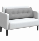 VidaXL Rugkussen Wolkengrijs 140 x 24 x 50 cm Stof