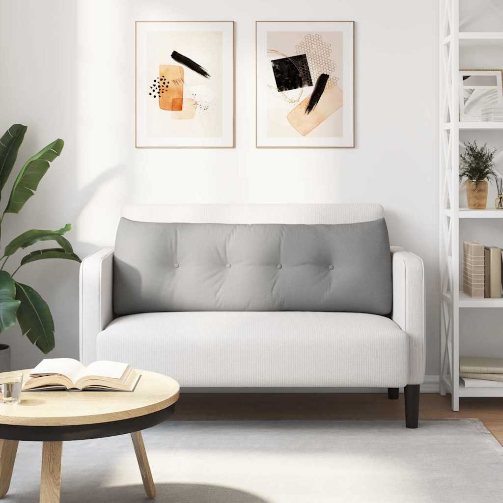 VidaXL Rugkussen Wolkengrijs 140 x 24 x 50 cm Stof