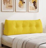 VidaXL Rugkussen Lichtgeel 140 x 24 x 50 cm Stof