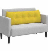 VidaXL Rugkussen Lichtgeel 140 x 24 x 50 cm Stof