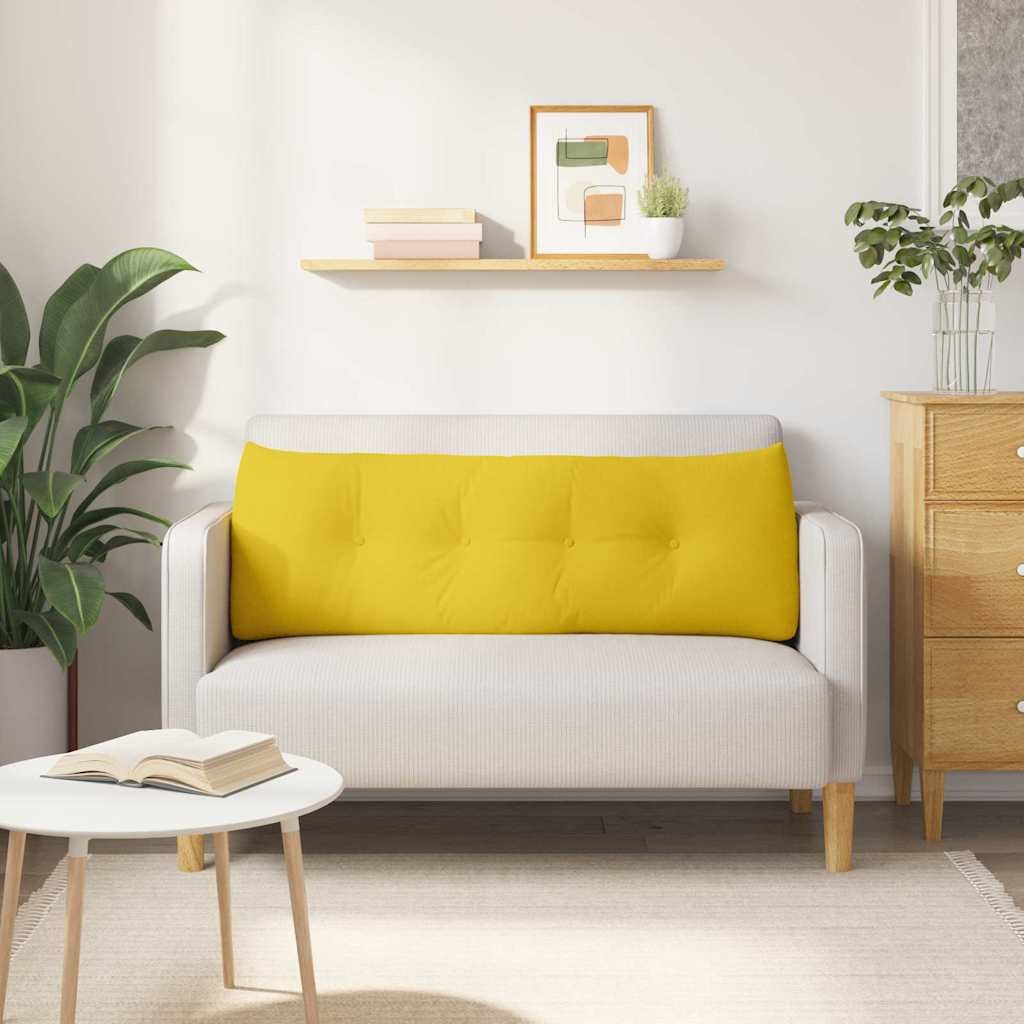 VidaXL Rugkussen Lichtgeel 140 x 24 x 50 cm Stof