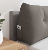 VidaXL Rugkussen Taupe 140 x 24 x 50 cm Stof