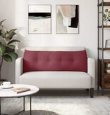 VidaXL Rugkussen Wijnrood 140 x 24 x 50 cm Stof