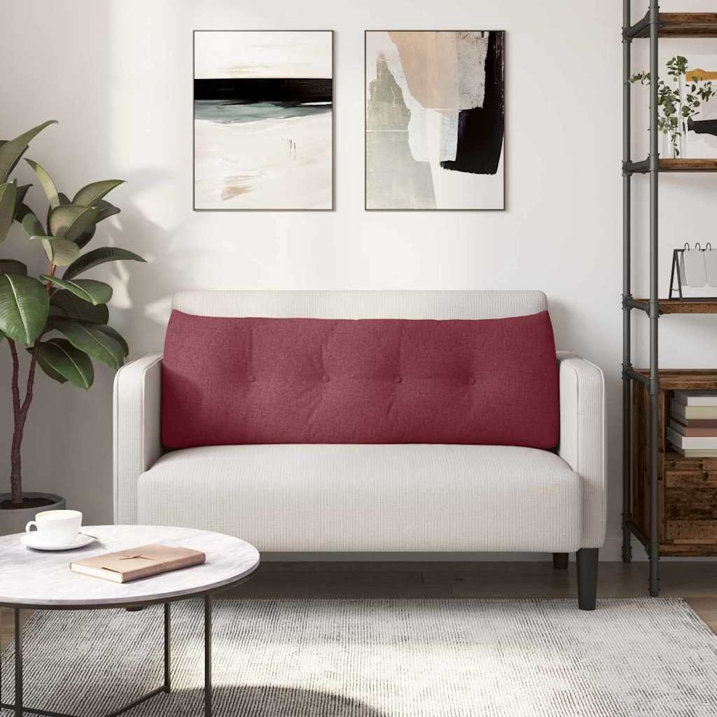 VidaXL Rugkussen Wijnrood 140 x 24 x 50 cm Stof