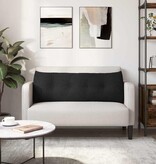 VidaXL Rugkussen Zwart 140 x 24 x 50 cm Stof