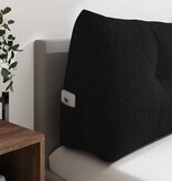 VidaXL Rugkussen Zwart 140 x 24 x 50 cm Stof