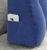 VidaXL Rugkussen Politieblauw 80 x 24 x 50 cm Fluweel