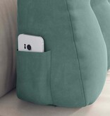 VidaXL Rugkussen Zeegroen 80 x 24 x 50 cm Fluweel