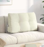 VidaXL Rugkussen Crème 80 x 24 x 50 cm Fluweel