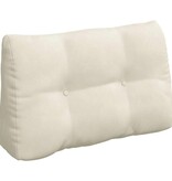 VidaXL Rugkussen Crème 80 x 24 x 50 cm Fluweel