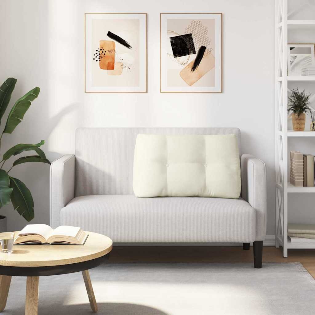 VidaXL Rugkussen Crème 80 x 24 x 50 cm Fluweel