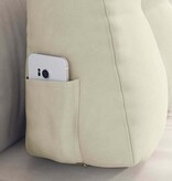 VidaXL Rugkussen Crème 80 x 24 x 50 cm Fluweel