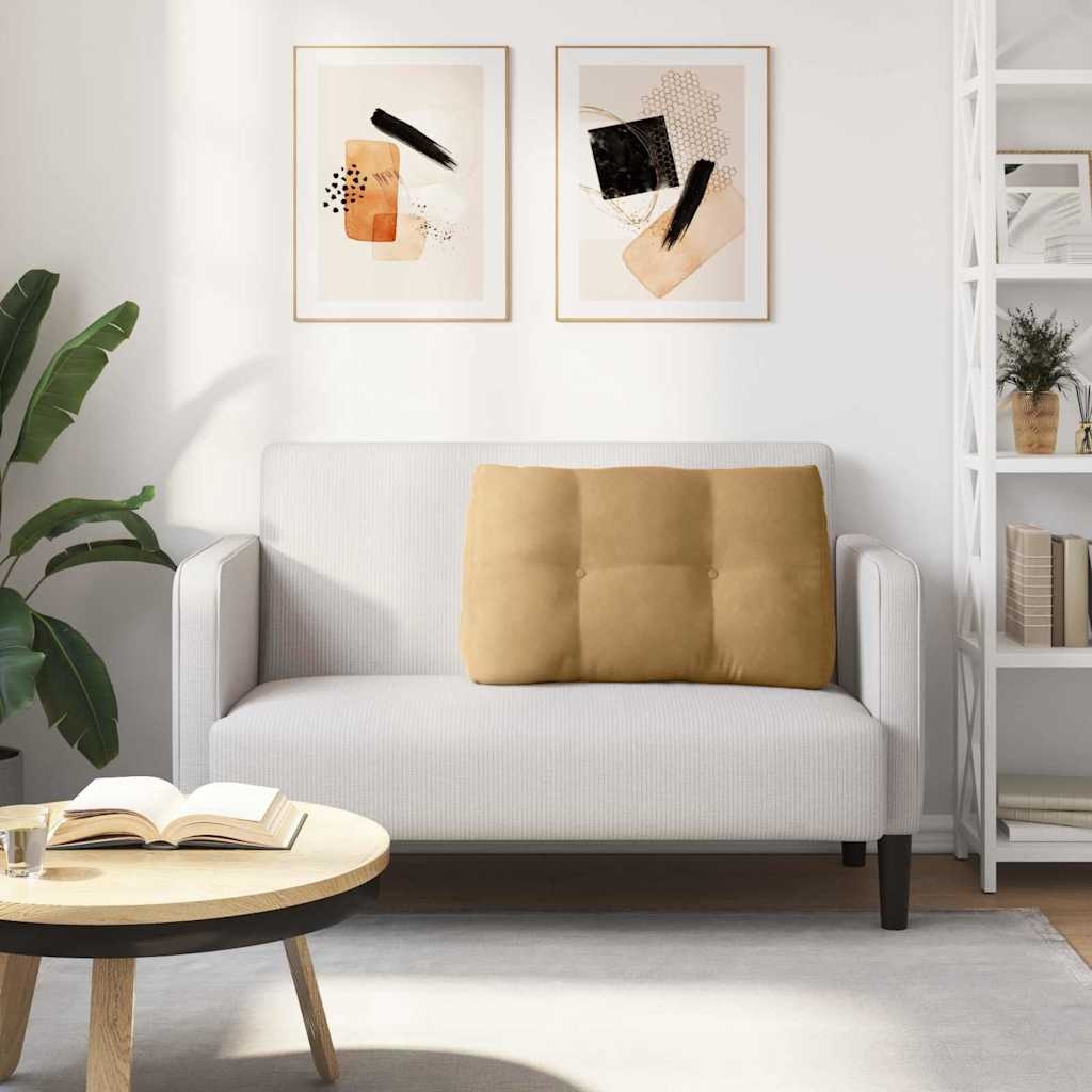 VidaXL Rugkussen Bruin 80 x 24 x 50 cm Fluweel