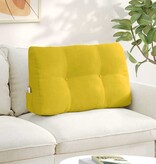 VidaXL Rugkussen Geel 80 x 24 x 50 cm Fluweel