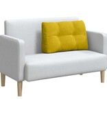 VidaXL Rugkussen Geel 80 x 24 x 50 cm Fluweel