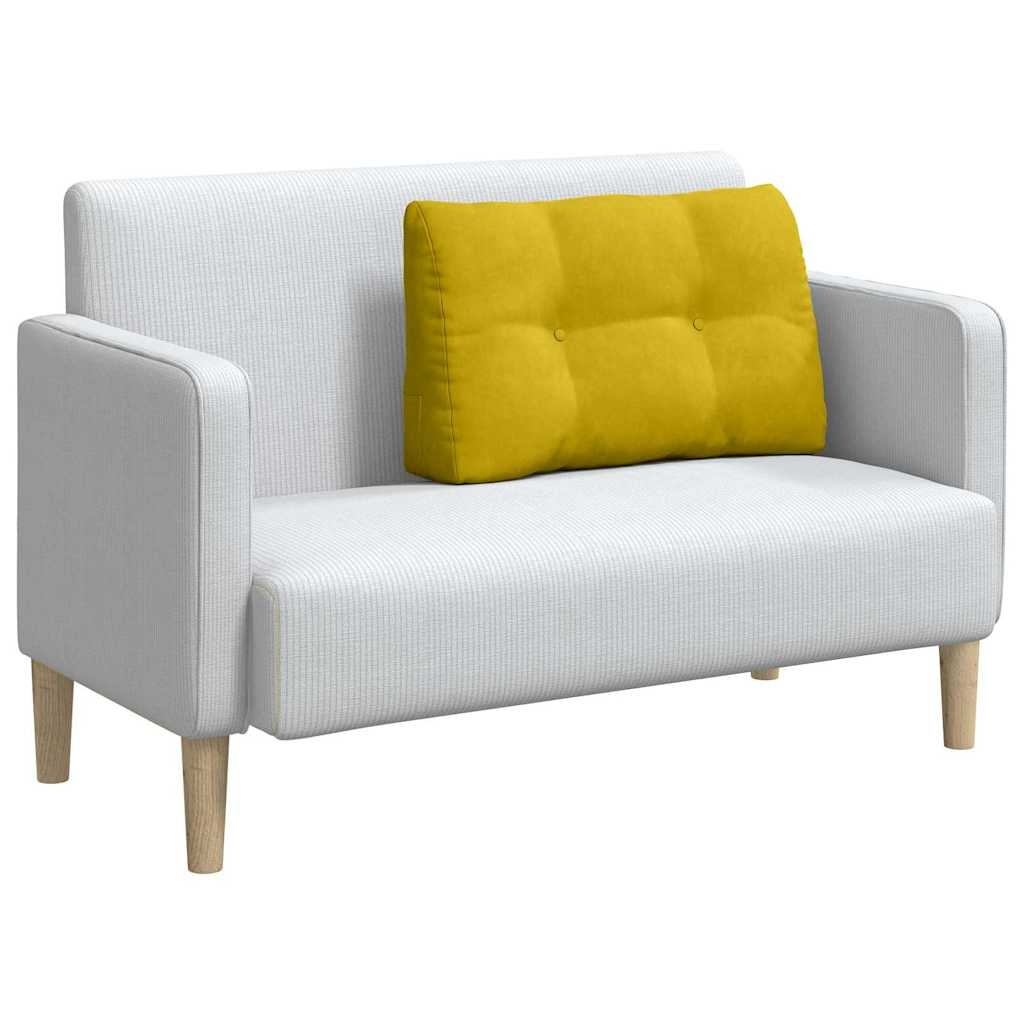 VidaXL Rugkussen Geel 80 x 24 x 50 cm Fluweel