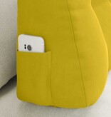 VidaXL Rugkussen Geel 80 x 24 x 50 cm Fluweel