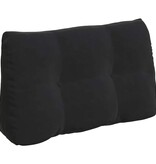 VidaXL Rugkussen Zwart 80 x 24 x 50 cm Fluweel