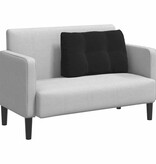 VidaXL Rugkussen Zwart 80 x 24 x 50 cm Fluweel