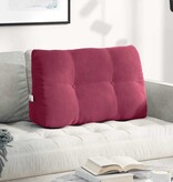 VidaXL Rugkussen Wijnrood 80 x 24 x 50 cm Fluweel