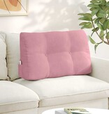 VidaXL Rugkussen Roze 80 x 24 x 50 cm Fluweel