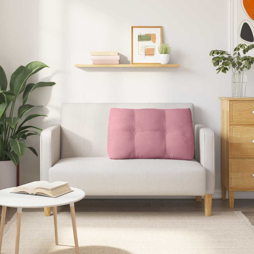 VidaXL Rugkussen Roze 80 x 24 x 50 cm Fluweel