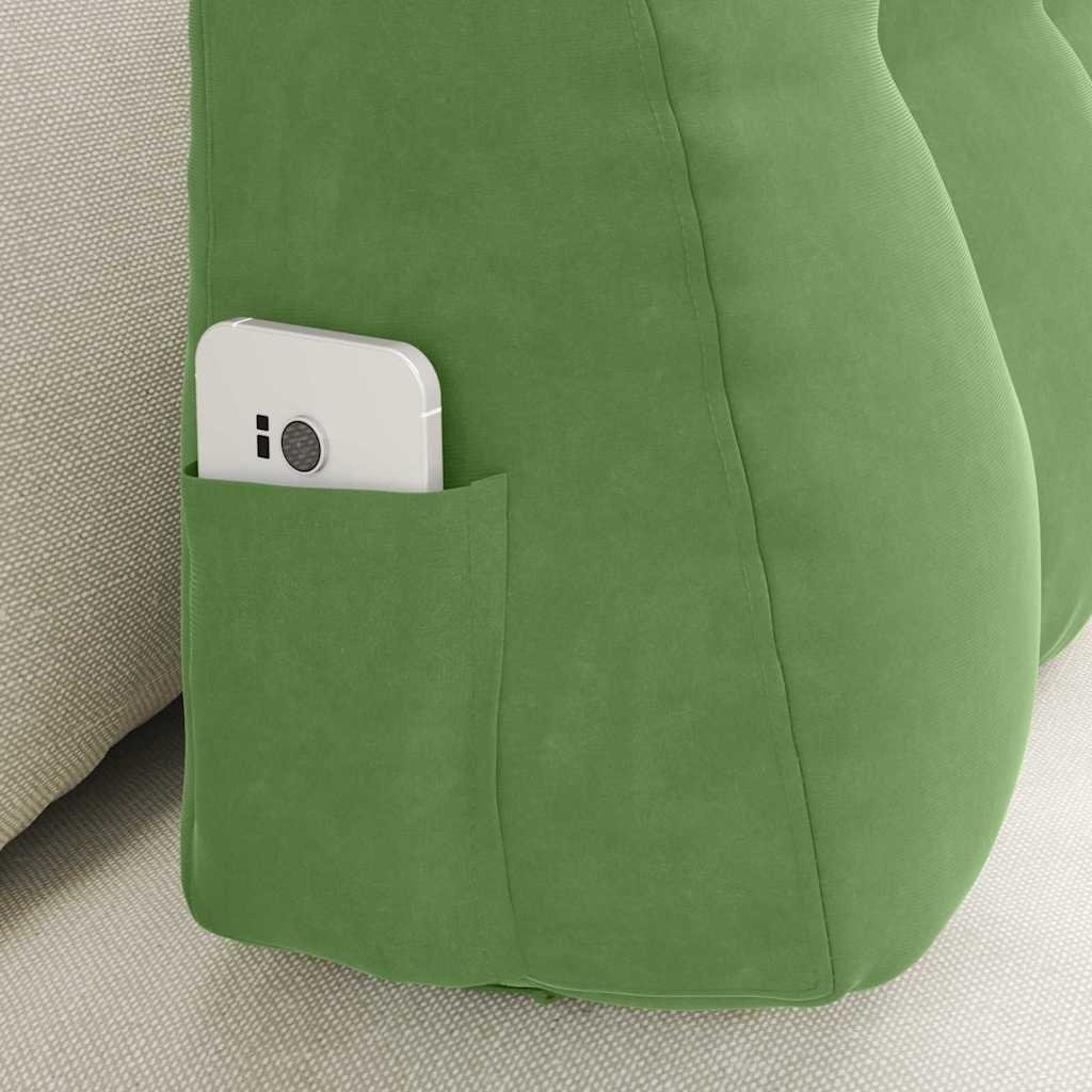 VidaXL Rugkussen Lichtgroen 80 x 24 x 50 cm Fluweel