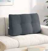 VidaXL Rugkussen Donkergrijs 80 x 24 x 50 cm Fluweel